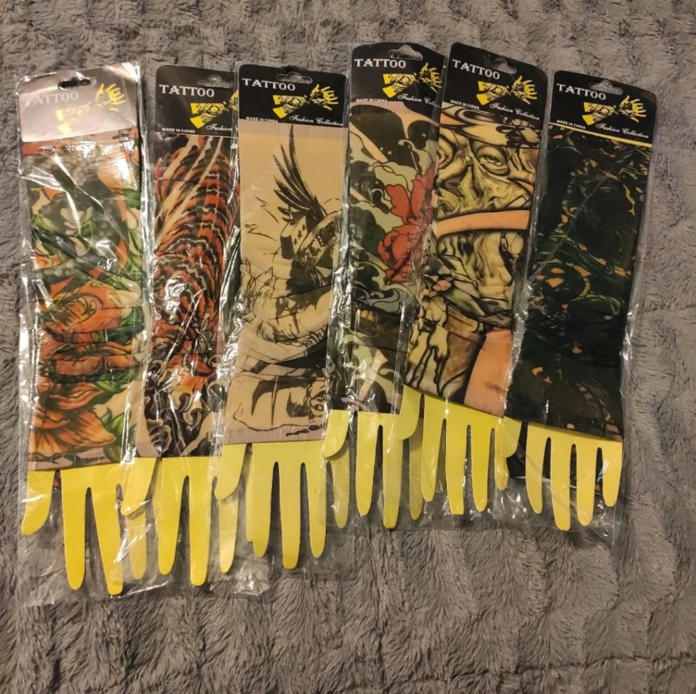 6 Mix nylon stretch temporary tattoo